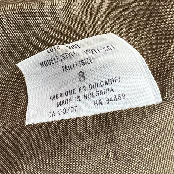 Vintage 100% Linen Blazer Jacket Coat Oversized Old Money Academia Quiet Luxury - Picture 6 of 8